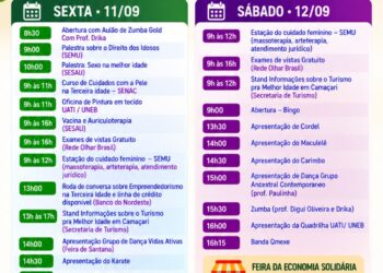 2º Festival da Melhor Idade oferece serviços de saúde, apresentações culturais e feira da economia solidária
